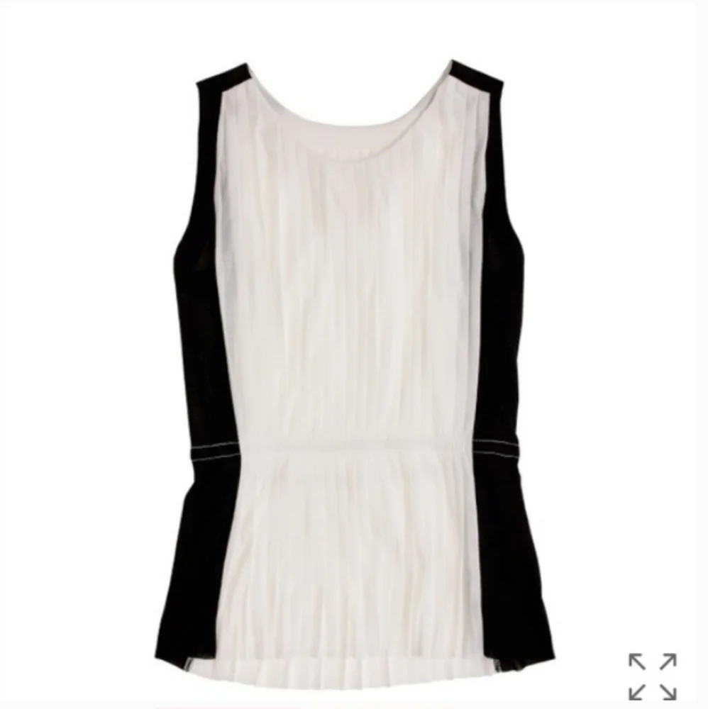 J. Crew Accordian Pleat color block top, sz XXS